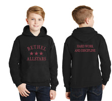 Bethel Allstar Junior Wrestling Youth Hooded Sweatshirt with Back Slogan