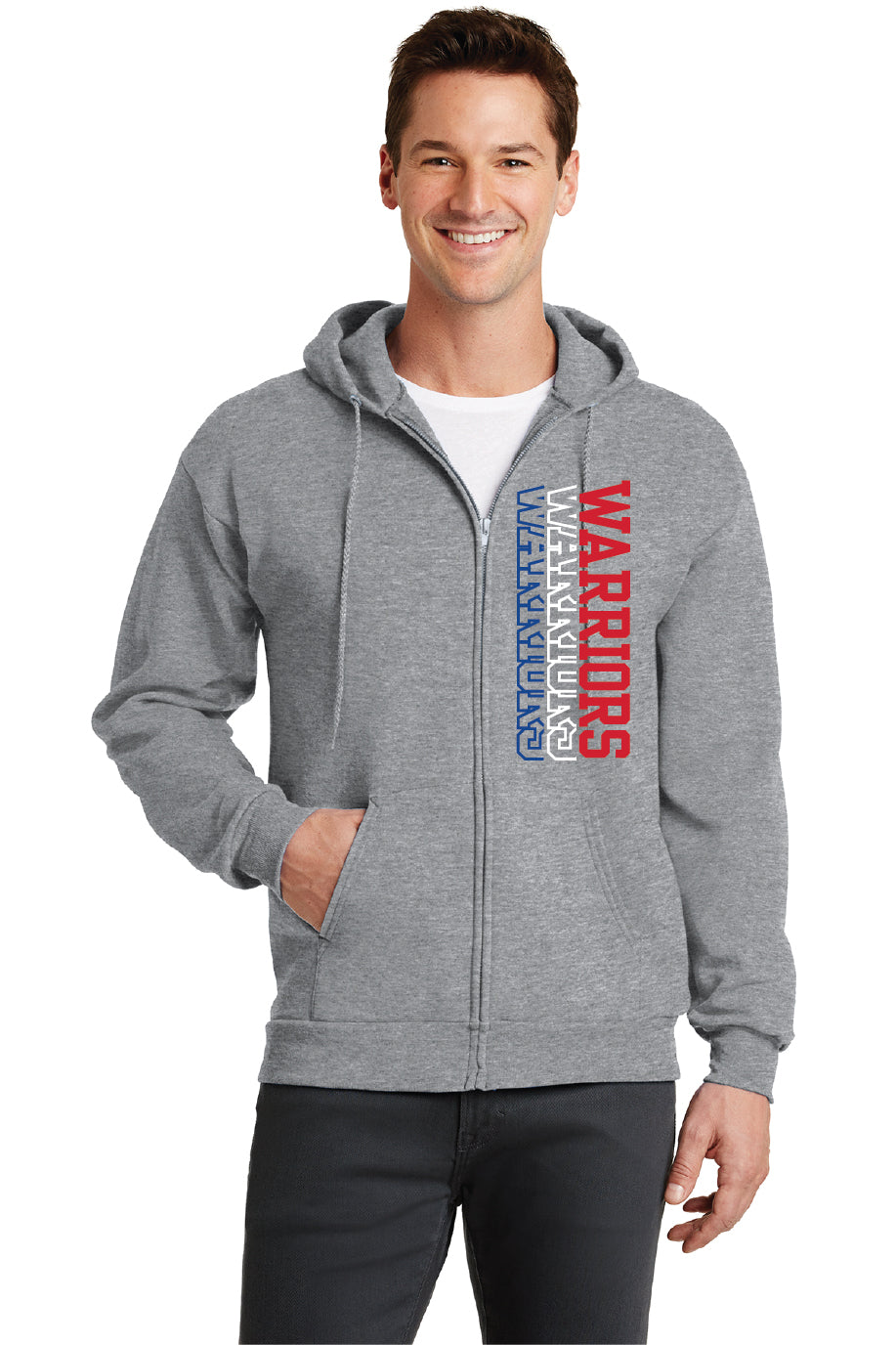 Spanaway Middle School Staff Full Zip Hoodie Design 1